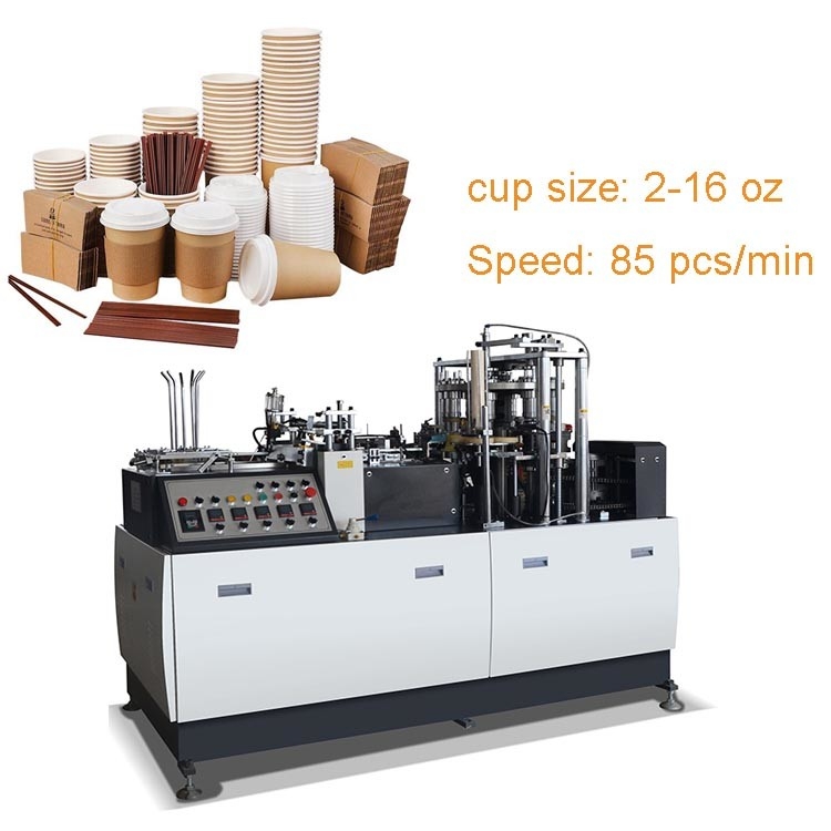 65-85 Pcs/Min Disposable Coffee Tea Paper Cup Making Machines Automatic Forming